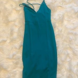 Teal tight dress